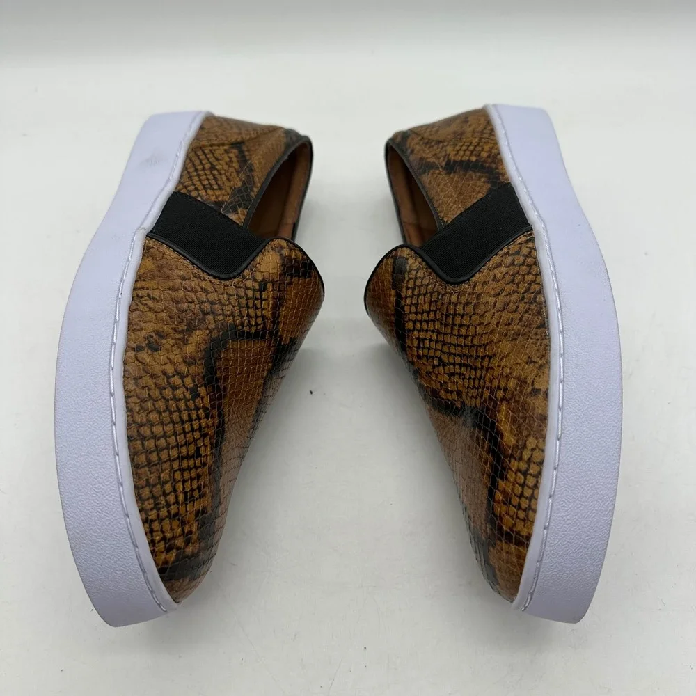 Vionic 10011660 Womens 7 Splendid Demetra Boa Brown Leather Slip On Sneakers‎